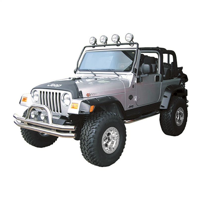 Jeep Wrangler TJ Light Bar - Rugged Ridge - Full Frame - Black - `97-`06